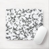 Schwarzweiss-Marmorhintergrund Mousepad (Mit Mouse)