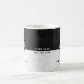 Schwarzweiss-Marmormonogramm Kaffeetasse (Mittel)