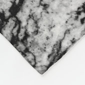 Schwarzweiss-Marmorsteinmuster Fleecedecke (Ecke)