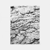 Schwarzweiss-Marmorsteinmuster Fleecedecke (Vorderseite)