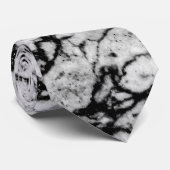 Schwarzweiss-Marmorsteinmuster Krawatte (Gerollt)