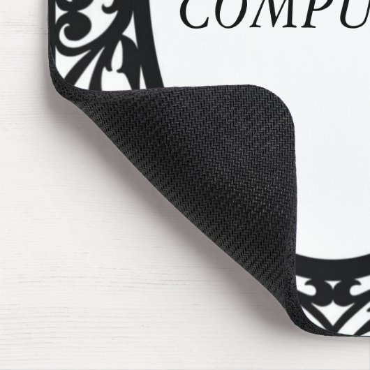 Schwarzweiss-Mausunterlage Mousepad (Ecke)