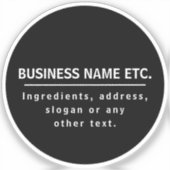 Schwarzweiß-Mehrzweck-Transparent Aufkleber (Vorderseite)