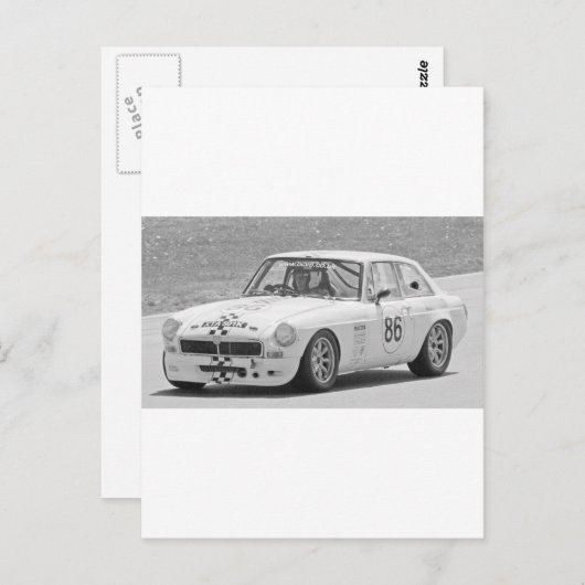 Schwarzweiß-MG Postkarte (Vorne/Hinten)