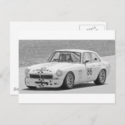 Schwarzweiß-MG Postkarte (Vorne/Hinten)