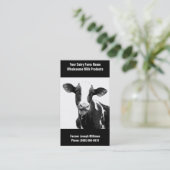 Schwarzweiss-Milchkuh für Milch-Operation Visitenkarte (Stehend Vorderseite)