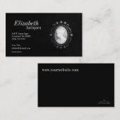 Schwarzweiss-Miniatur-Silhouette-Geschäfts-Karte 2 Visitenkarte (Vorne/Hinten)