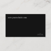 Schwarzweiss-Miniatur-Silhouette-Geschäfts-Karte 2 Visitenkarte (Rückseite)