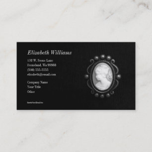 Schwarzweiss-Miniatur-Silhouette-Geschäfts-Karte Visitenkarte