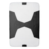 Schwarzweiß: Minimal geometrisch Badematte (Vorderseite Vertikal)