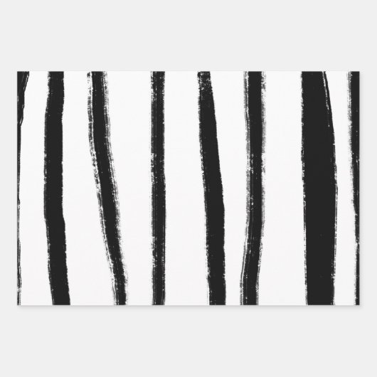 Schwarzweiß minimal geschenkpapier set (Vorderseite 3)