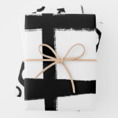 Schwarzweiß minimal geschenkpapier set (Beispiel)
