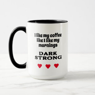 Schwarzweiß minimale lustige elegante Typografie Tasse