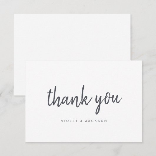 Schwarzweiß minimalistisch danke Skript (Vorne/Hinten)