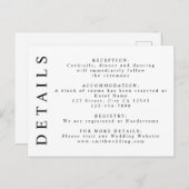 Schwarzweiß-Minimalistische Details einfügen Postkarte (Vorne/Hinten)