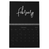 Schwarzweiß-Minimalistische, einfache Skripte jede Kalender (Feb 2027)