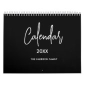 Schwarzweiß-Minimalistische, einfache Skripte jede Kalender (Titelbild)