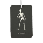 Schwarzweiß-Minimalistische gotische Hochzeit Autolufterfrischer (Rückseite)