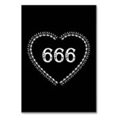 Schwarzweiß-Minimalistische gotische Hochzeit Tischnummer (Vorderseite)