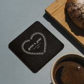 Schwarzweiß-Minimalistische gotische Hochzeit Untersetzer