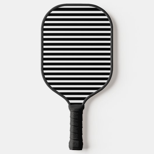 Schwarzweiß-Minimalistische Monogramm Pickleball Schläger (Rückseite)