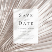 Schwarzweiß-Minimalistische Save the Date-Karte Einladung
