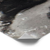 Schwarzweiß mit abstraktem Hintergrund Poster (Ecke)