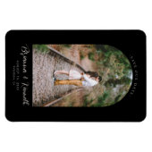 Schwarzweiß mit Arch-Foto gerettet Magnet (Horizontal)