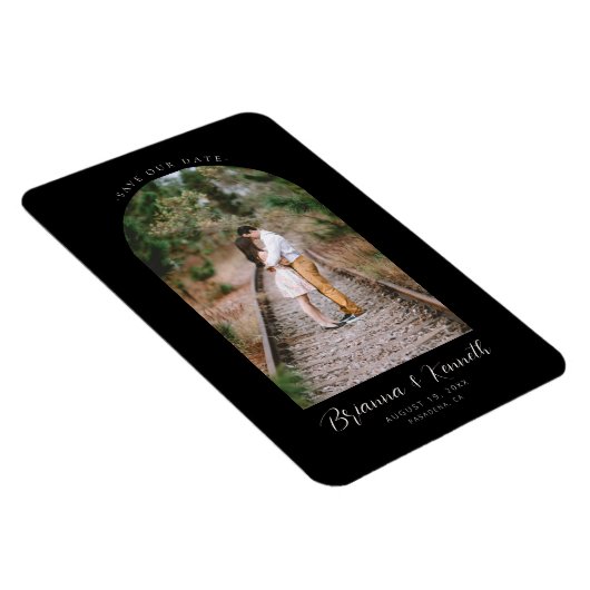 Schwarzweiß mit Arch-Foto gerettet Magnet (Rechte Seite)