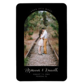 Schwarzweiß mit Arch-Foto gerettet Magnet (Vertikal)