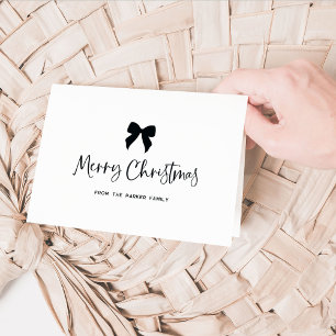 Schwarzweiß mit Bow   Frohe Weihnachten