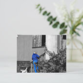 Schwarzweiß, mit einer Touch von Farbe, Postkarte (Stehend Vorderseite)