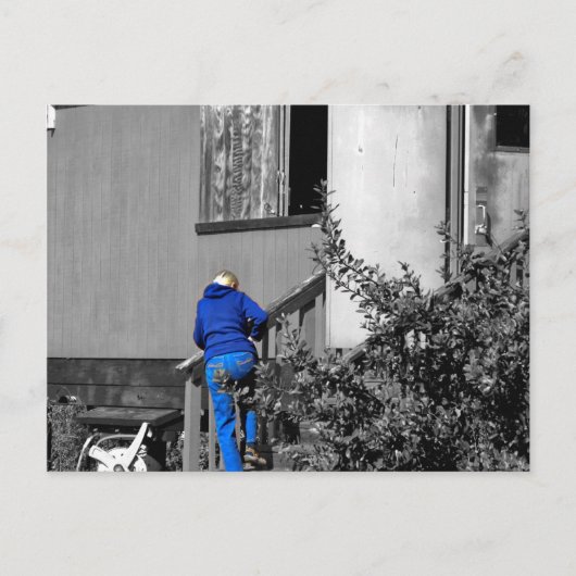 Schwarzweiß, mit einer Touch von Farbe, Postkarte (Vorderseite)