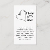 Schwarzweiß mit Liebe, herzliche soziale Verbindun Begleitkarte (Vorderseite)