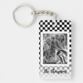 Schwarzweiß mit mehreren Fotos Schlüsselanhänger (Vorderseite)