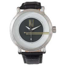 Schwarzweiß-Mit Monogramm Drummer