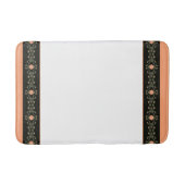 Schwarzweiß mit Pfirsiche Badematte (Vorderseite)