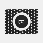 Schwarzweiß mit Punkten und Anfangsbezeichnung Fleecedecke (Vorderseite (Horizontal))