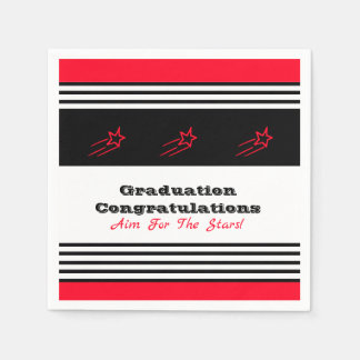 Schwarzweiß mit rotem Strichpapier Serviette