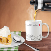 Schwarzweiß mit Roten Äpfeln Inspiration Tasse