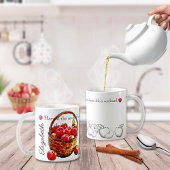 Schwarzweiß mit Roten Äpfeln Inspiration Tasse