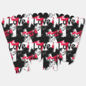 Schwarzweiß mit roten Flecken Liebe Muster Geschenkschachtel (Ungeklappt)