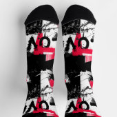 Schwarzweiß mit roten Flecken Liebe Muster Socken (Oben)