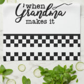 Schwarzweiß mit Zitat Geschirrtuch (Gefaltet)