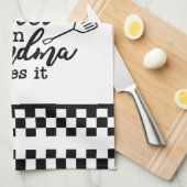 Schwarzweiß mit Zitat Geschirrtuch (Viertel Falte)