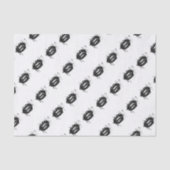 Schwarzweiss-Modelippengeschenkverpackung Seidenpapier (Vorderseite)