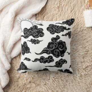 Schwarzweiß, modern bedruckt, Kissen
