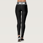 Schwarzweiß Moderne StrickLeggings Leggings (Rückseite)