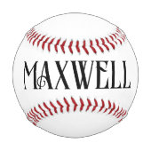 Schwarzweiß-Moderne Typografie Baseball (Rückseite)