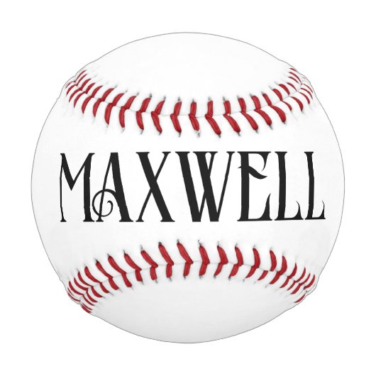 Schwarzweiß-Moderne Typografie Baseball (Vorderseite)